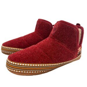 NWT Ariat Bootie Slipper Womens Large Size 8.5 To 9 Red Aztec Ankle Hard Sole